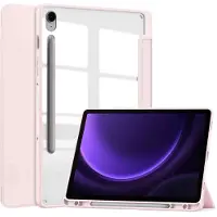 IMoshion Coque tablette rigide Trifold pour Samsung Galaxy Tab S9 11.0 pouces / Tab S10 FE / S9 FE 10.9 pouces - Rose