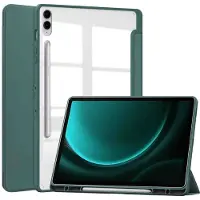 IMoshion Coque tablette rigide Trifold pour Samsung Tab S10 Plus / Tab S9 FE Plus / Tab S9 Plus 12.4 pouces - Vert