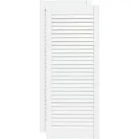 vidaXL Portes d'armoire à persiennes 2pcs blanc 99,3x39,4cm pin massif