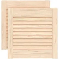 vidaXL Portes d'armoire à persiennes 2 pcs 39,5x39,4 cm pin massif