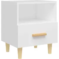 vidaXL Table de chevet Blanc 40x35x47 cm