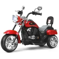 Costway Moto électrique TY327686DE-RE, 6V, avec son réglable, phares et klaxon, pour enfants à partir de 3 ans, rouge - N