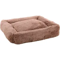 Flamingo Krems Rectangle Dog Bed Marron 100 x 80 x 22 cm