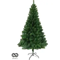 Infinity Goods Artificial Christmas Tree - 240 cm - Arbre de Noël réaliste en plastique - Support en métal - Sans lumières - Vert