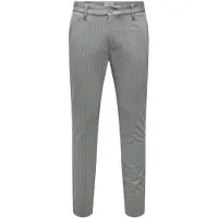 Only & Sons Pantalon chino 'Mark' gris / blanc