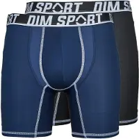 Dim Boxers SPORT BOXER LONG MICROFIBRE PACK X2 hommes - Multicolore - T3