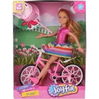 Newsun CUTE GIRL Poupée 23,5cm avec vélo