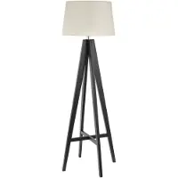 Searchlight Lampadaire rural Easel 148 cm noir avec taupe