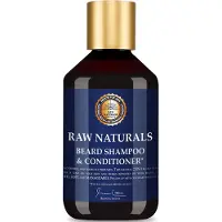 Raw Naturals , shampoing et après-shampoing pour barbe, 100 % vegan, shampoing pour barbe, douceur, 250 ml