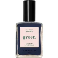 Manucurist Paris Green Nail Polish Poppy Seed Intense Black Classic (Intense Black, Vernis coloré)