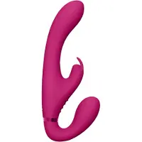 VIVE Suki - gode ceinture vibrant sans harnais - rose