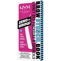 Nyx Zero To Brow Stencil Book pochoirs sourcils 02 Thick 4 pcs