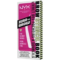 Nyx Zero To Brow Stencil Book pochoirs sourcils 01 Thin 4 pcs