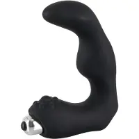 Rebel - stimulateur prostate courbé vibrant - silicone noir