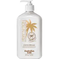 Australian Gold HEMP NATION COCOA : Crème hydratante pour le bronzage, prolonge l'éclat, 535 ml