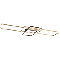 TRIO Plafonnier à LED - jaune doré - métal - 105 x 42 cm - intensité lumineuse variable