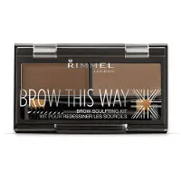 Rimmel Brow This Way (Kit Poudre) 2,4 g - Teinte : 002 Châtain Moyen