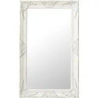 vidaXL Miroir mural style baroque 50x80 cm Blanc