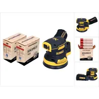 DeWalt DCW 210 N Ponceuse excentrique sans fil 18 V 125 mm Brushless Solo + 2x Toolbrothers SPIDER Kit abrasif réseau