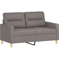 vidaXL Canapé à 2 places Taupe 120 cm Tissu