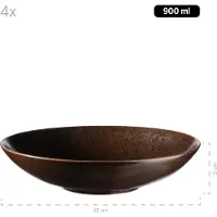MÄSER Service de table , en céramique, finition bronze métallisé