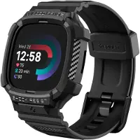Spigen Rugged Armor Pro Case Fitbit Versa 4 / Sense 2 - Noir