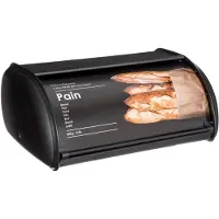 Sg Secret De Stainless Steel Bread Box Noir