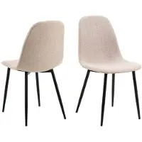 Fonq Celia chaise de salle à manger beige.