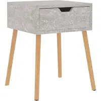 vidaXL Table de chevet Gris béton 40x40x56 cm Bois d'ingénierie