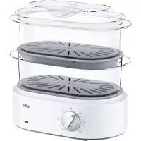 Braun Cuiseur vapeur Identity Collection FS5100WH - Blanc - 850W - 3.1L - Turbo vapeur - Cuiseur à œufs