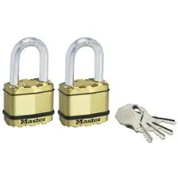 Master Lock M5BEURTLF Cadenas Excell En Acier Laminé - Finition Cuivre - Largeur De 52mm - Ensemble De 2