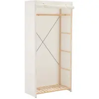 vidaXL Armoire blanche 79 x 40 x 170 cm Tissu