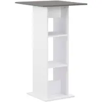 vidaXL Table de bar blanc et gris anthracite 60x60x110 cm