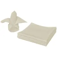 vidaXL Serviettes de table 100 pcs Crème 50x50 cm