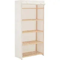 vidaXL Armoire blanche 79 x 40 x 170 cm Tissu