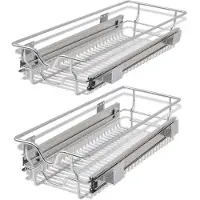 vidaXL Panier en treillis métallique 2 pcs 300 mm Argenté