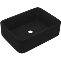 vidaXL WASHBAIN 41x30x12 cm Keramikmattschwarz