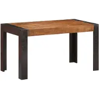 vidaXL Table de salle à manger 140x70x76 cm Bois massif de manguier rugueux
