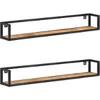 vidaXL Étagères murales 2 pcs 120 cm Bois de manguier brut