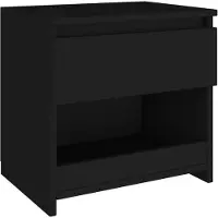 vidaXL Table de chevet Noir 40x30x39 cm Bois d’ingénierie