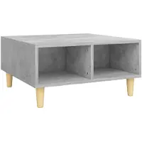 vidaXL Table basse gris béton 60x60x30 cm Bois composite