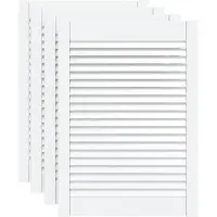 vidaXL Portes d'armoire à persiennes 4 pcs blanc 69x49,4 cm pin massif