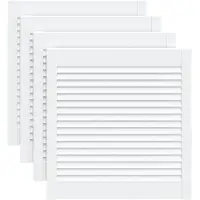 vidaXL Portes d'armoire à persiennes 4pcs blanc 61,5x59,4cm pin massif