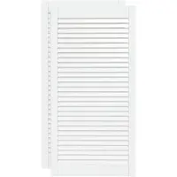 vidaXL Portes d'armoire à persiennes 2pcs blanc 99,3x49,4cm pin massif