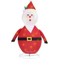 vidaXL Décoration de Noël Père Noël LED Tissu de luxe 90 cm