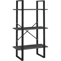 vidaXL Étagère de rangement gris 60x30x105 cm bois d'ingénierie