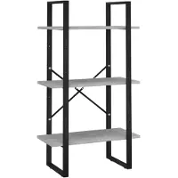 vidaXL Étagère de rangement gris béton 60x30x105 cm bois d'ingénierie