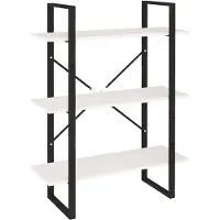 vidaXL Bibliothèque à 3 niveaux Blanc 80x30x105 cm Bois de pin massif