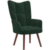 vidaXL Fauteuil relax vert foncé velours