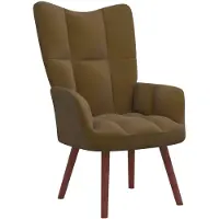 vidaXL Fauteuil relax marron velours